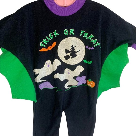 Vintage Rare Winged Halloween Ghost Witch Sleeper USA 0-3 Months - Picture 2 of 6